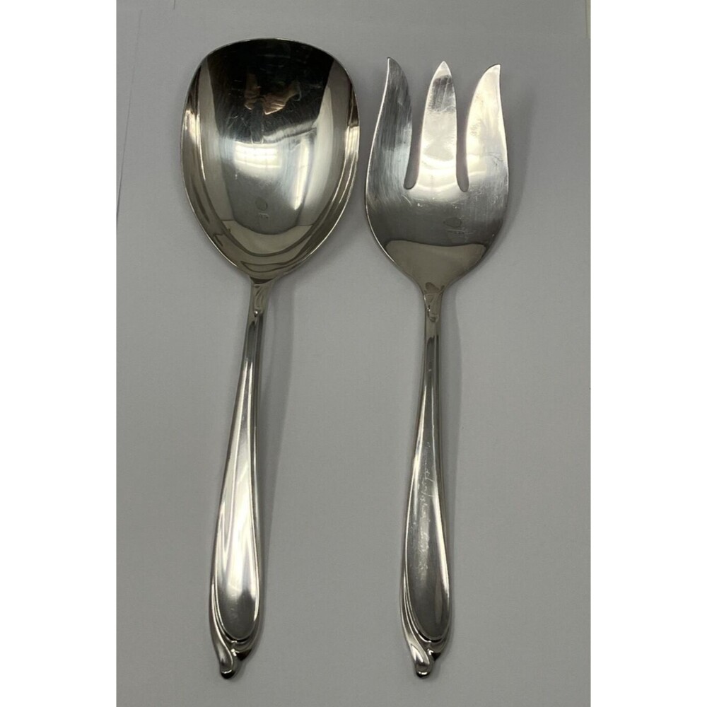 International Deepsilver Silverplate HAPPY ANNIVERSARY Casserole Spoon Meat Fork